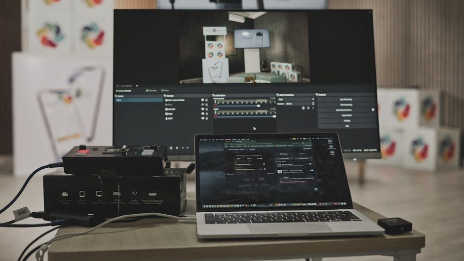 Small business owner using AI tool on laptop with coffee